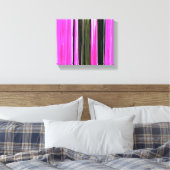 Abstracte roze en groene verticale strepen 704 canvas afdruk (Insitu (Slaapkamer))