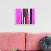 Abstracte roze en groene verticale strepen 704 canvas afdruk (Insitu (Woonkamer))
