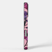 Abstracte roze en Paarse bloemenreliëf Case-Mate iPhone Case (Achterkant / Rechts)