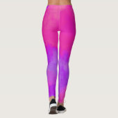 Abstracte roze en paarse leggings (Achterkant)
