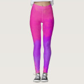 Abstracte roze en paarse leggings (Voorkant)