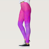 Abstracte roze en paarse leggings (Links)