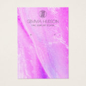 Abstracte roze en Paarse oorkoningskaart Visitekaartje (Voorkant)