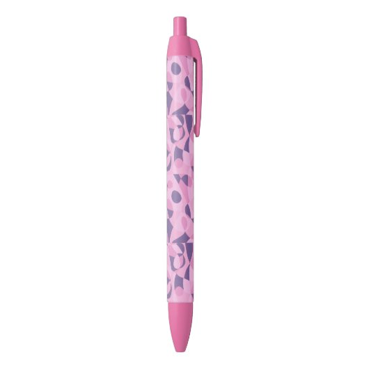 Abstracte roze en paarse vormen aangepaste pennen (Achterkant (Verticaal))