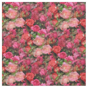 Abstracte roze en rode rozen met groen stof