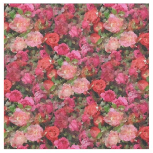 Abstracte roze en rode rozen met groen stof (Close Up)