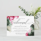 Abstracte Roze en Sage Groene Waterverf Kaart (Staand voorkant)