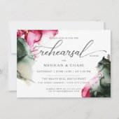 Abstracte Roze en Sage Groene Waterverf Kaart (Voorkant)