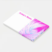 Abstracte roze en witte betoverde tuin post-it® notes (Schuin)