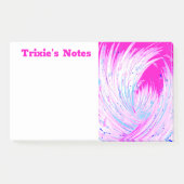 Abstracte roze en witte betoverde tuin post-it® notes (Voorkant)