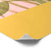 Abstracte roze florale waterverf poster (Hoek)