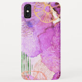 Abstracte roze Folie Flowers Case-Mate iPhone Case (Achterkant)