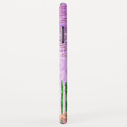 Abstracte roze Folie Flowers Case-Mate iPhone Case (Achterkant/rechts)