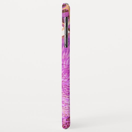 Abstracte roze Folie Flowers Case-Mate iPhone Case (Achterkant/links)