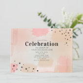 Abstracte roze generische feestviering kaart (Staand voorkant)