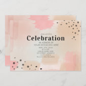 Abstracte roze generische feestviering kaart (Voorkant / Achterkant)