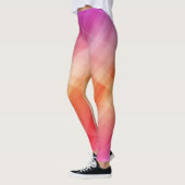 Abstracte roze geometrische achtergrond leggings (Links)
