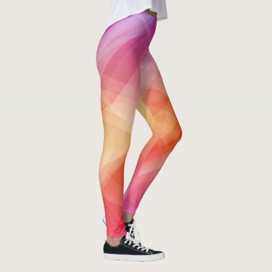 Abstracte roze geometrische achtergrond leggings (Rechts)