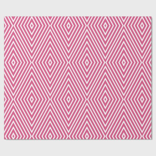 Abstracte roze geometrische golven cadeaupapier (Vlak)