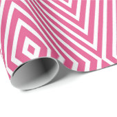 Abstracte roze geometrische golven cadeaupapier (Rol Hoek)
