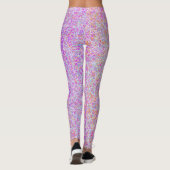 Abstracte roze geometrische patroonverfspatter leggings (Achterkant)