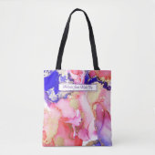 Abstracte Roze Gouden Alcoholinkt Art Aangepaste n Tote Bag (Voorkant)