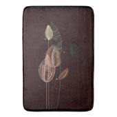 Abstracte roze & gouden tulpen minimalistische bot badmat (Voorkant Verticaal)