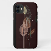 Abstracte roze & gouden tulpen minimalistische bot Case-Mate iPhone case (Achterkant)