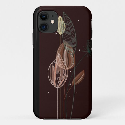 Abstracte roze & gouden tulpen minimalistische bot Case-Mate iPhone case (Achterkant)