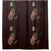 Abstracte roze & gouden tulpen minimalistische bot douchegordijn (Voorkant)