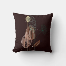 Abstracte roze & gouden tulpen minimalistische bot kussen