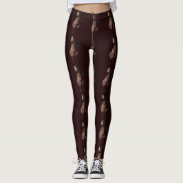 Abstracte roze & gouden tulpen minimalistische bot leggings