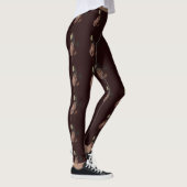 Abstracte roze & gouden tulpen minimalistische bot leggings (Rechts)