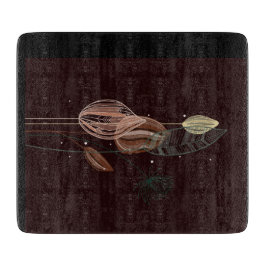 Abstracte roze & gouden tulpen minimalistische bot snijplank