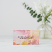 Abstracte roze gouden verf Moderne kunst Visitekaartje (Staand voorkant)