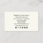 Abstracte roze gouden verf Moderne kunst Visitekaartje (Achterkant)