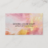Abstracte roze gouden verf Moderne kunst Visitekaartje (Voorkant)