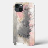 Abstracte roze goudkunst Case-Mate iPhone case (Achterkant)
