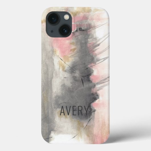 Abstracte roze goudkunst Case-Mate iPhone case (Achterkant)