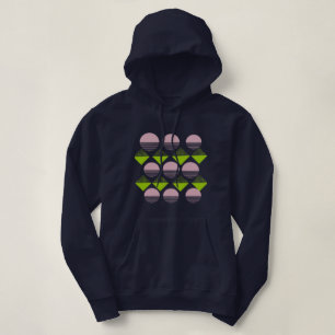 Abstracte Roze Groene Afbeeldingen van Diamonds an Hoodie