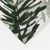 Abstracte roze groene kerstbomen fleece deken (Hoek)