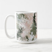 Abstracte roze groene kerstbomen koffiemok (Links)