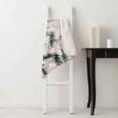 Abstracte roze groene kerstbomen sherpa deken (In situ)