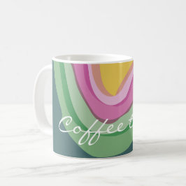 Abstracte roze groene Waterverf aangepast Koffiemok