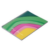 Abstracte roze groene Waterverf Notitieboek (Linkerzijde)