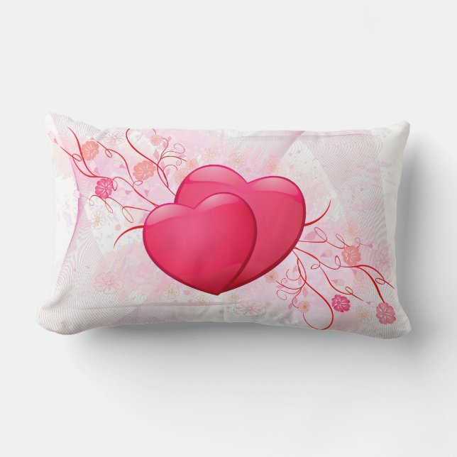 Abstracte Roze Harten Amerikaanse MoJo Pillow Kussen (Voorkant)