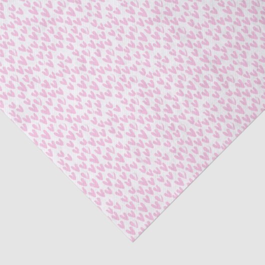 Abstracte roze harten op wit tissuepapier (Detail)