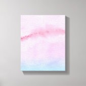 Abstracte Roze Horizon Waterverf Landschapskunst Canvas Afdruk (Voorkant)