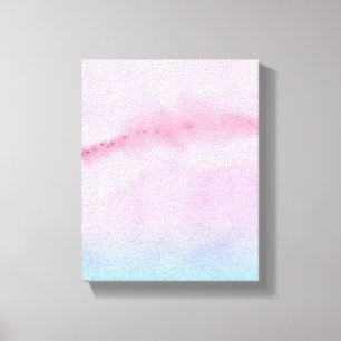 Abstracte Roze Horizon Waterverf Landschapskunst Canvas Afdruk