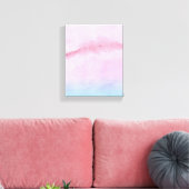 Abstracte Roze Horizon Waterverf Landschapskunst Canvas Afdruk (Insitu (Woonkamer))